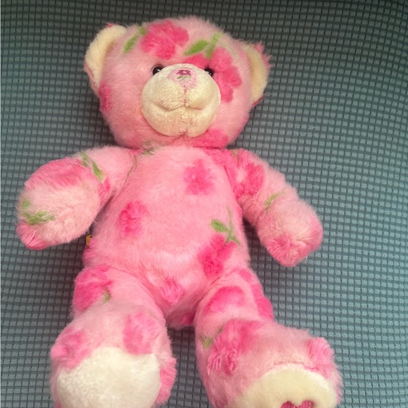 Build A Bear Seasons Of Hugs Spring 2009 Plush Bear w/ Pink Flowers - Picture 1 of 5